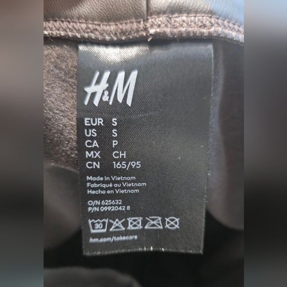 H&M Chocolate Faux Leather Pants - Picture 2 of 12